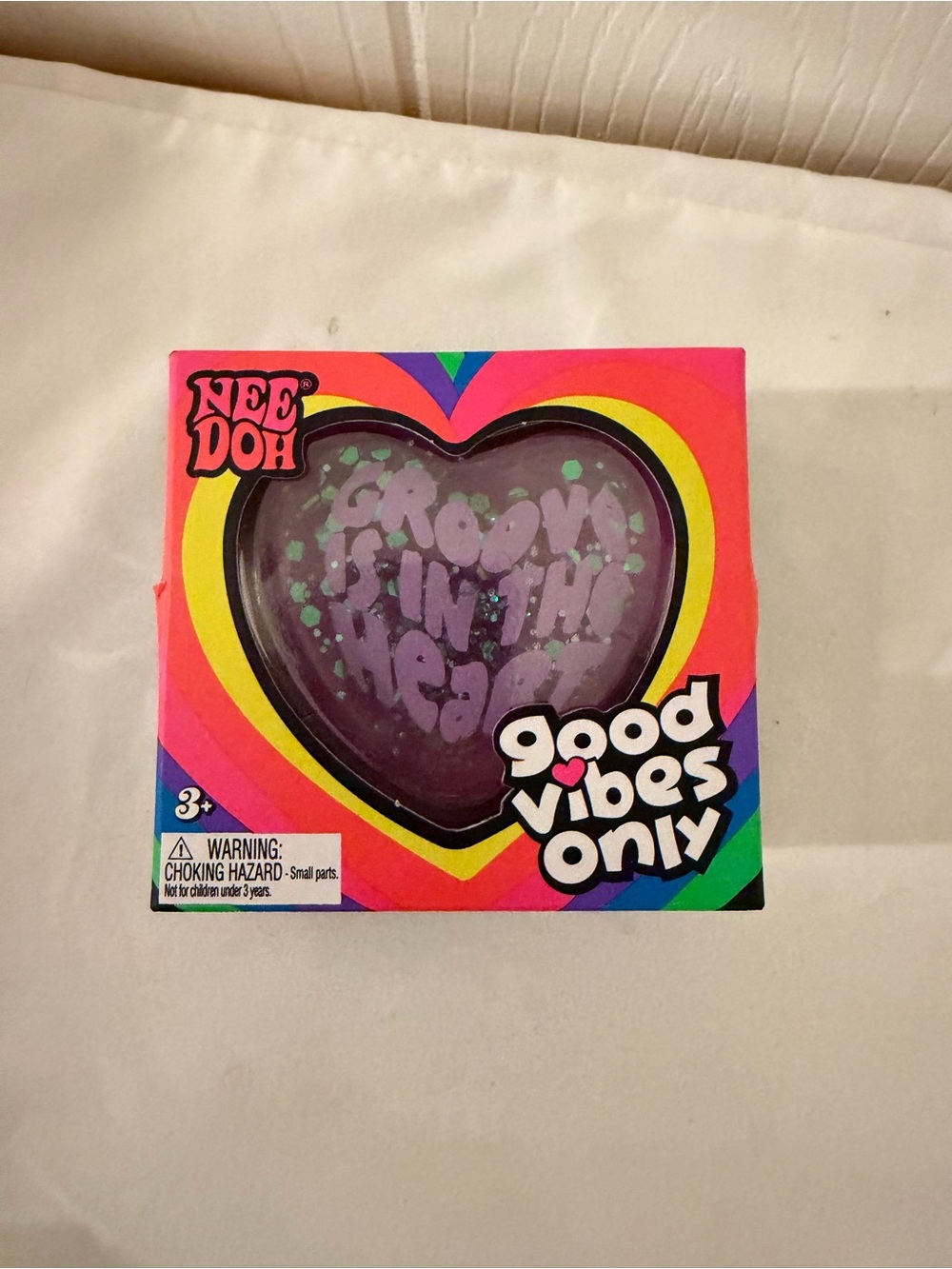 Good Vibes Only Purple Heart Stress Ball